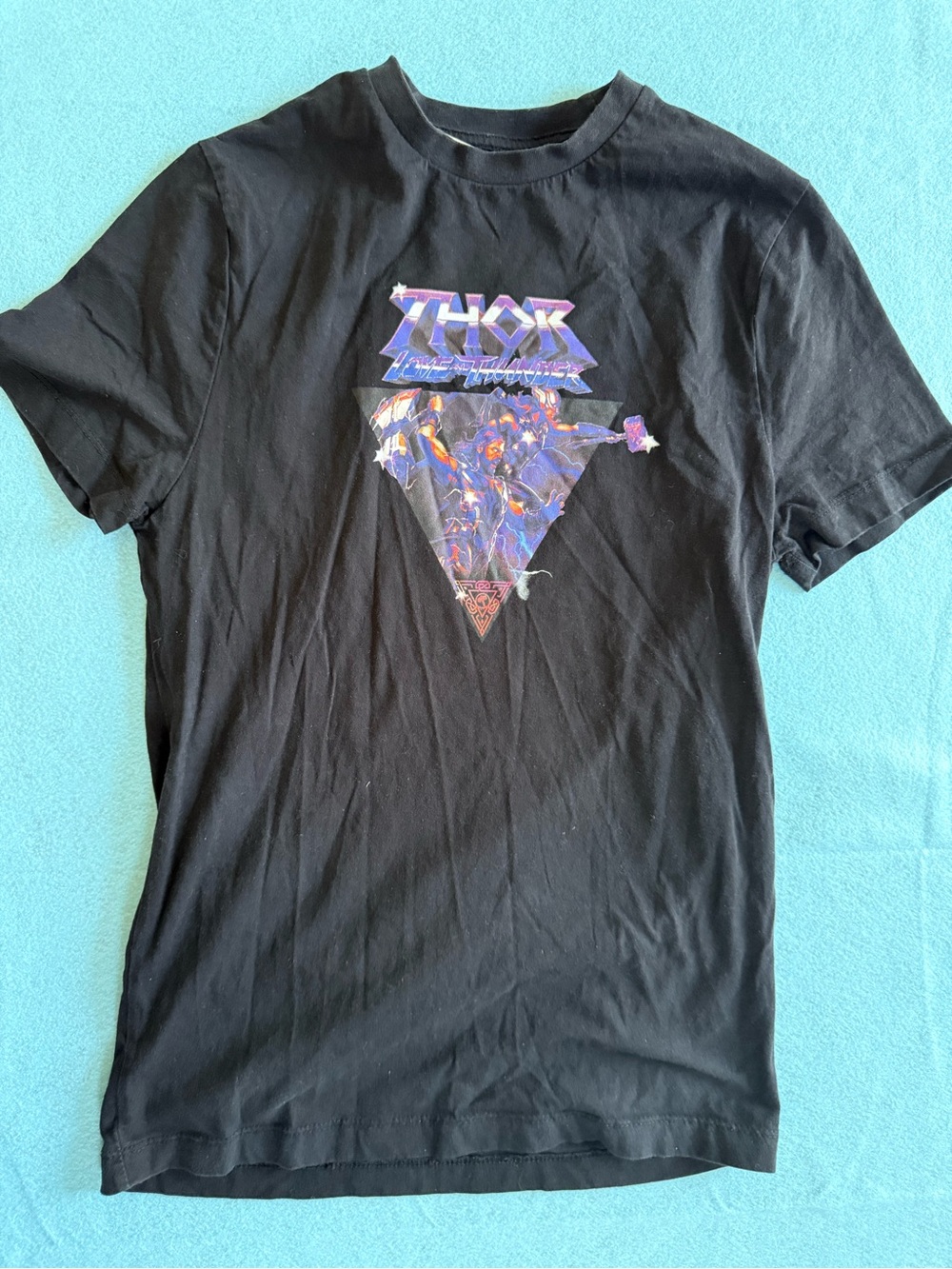 Marvel Black T-Shirt with Purple and Red Graphics